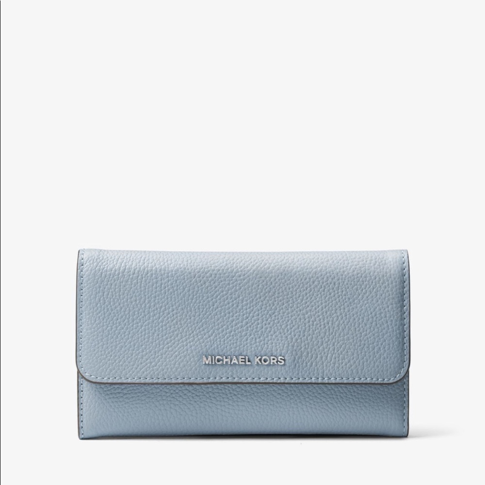 Michael Kors periwinkle (blue) trifold wallet